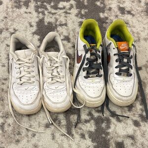 Nike Bundle Kids Air Force Sneakers Sz:2 and Sz 4 youth